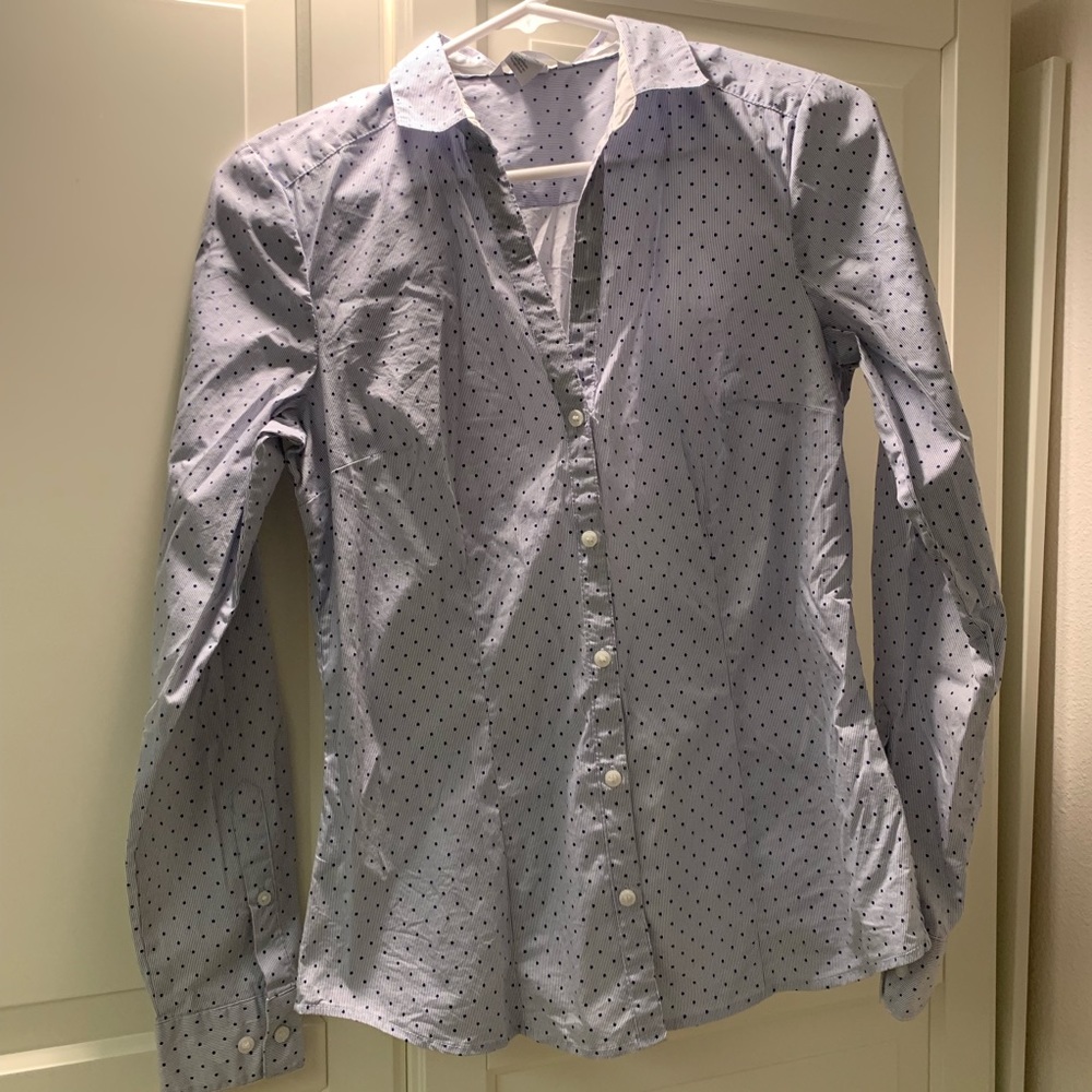 Polka dot long sleeve shirt